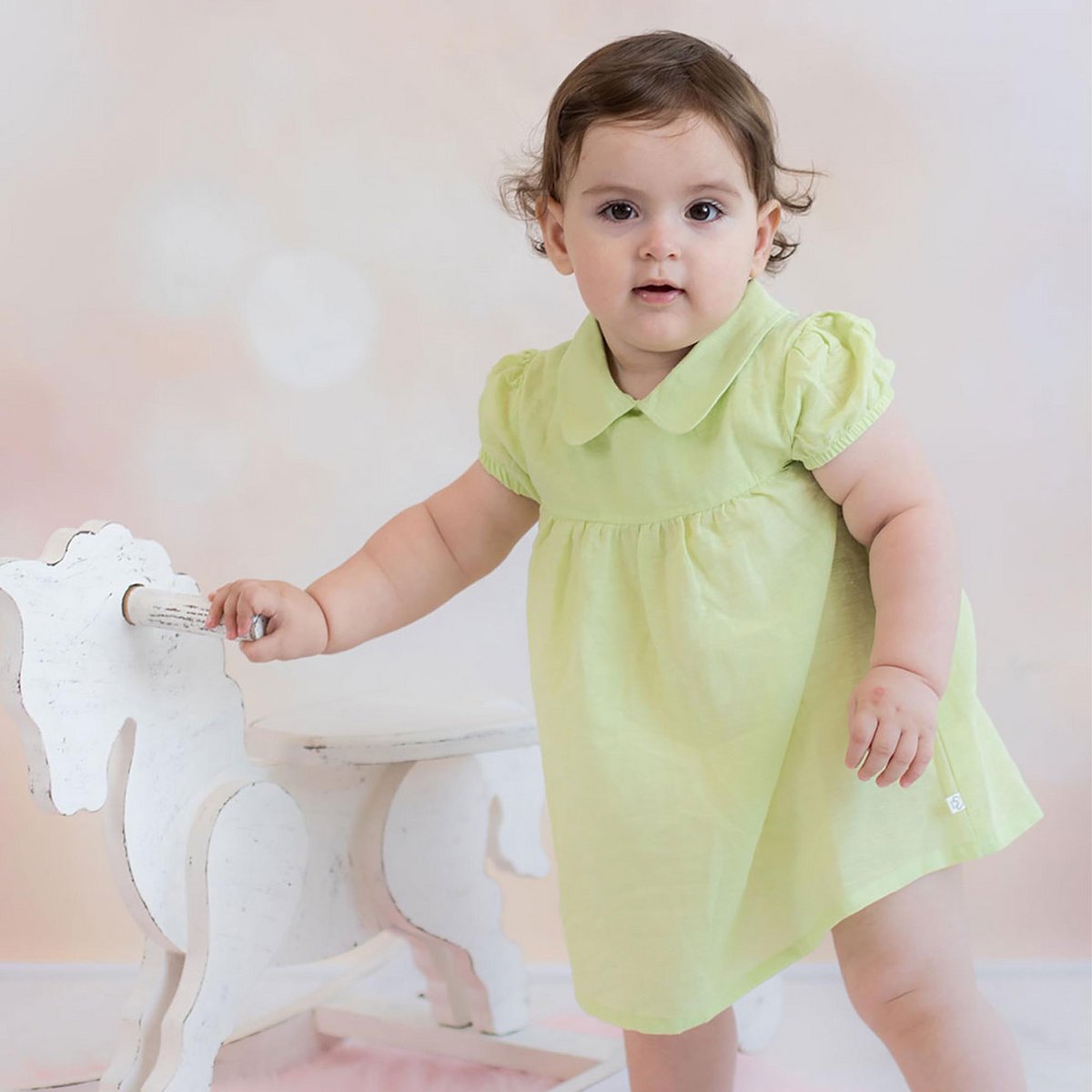 OrganicEra Organic Hemp Dress, Apple Green