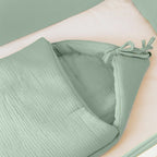 Babynest van groen biologisch katoen