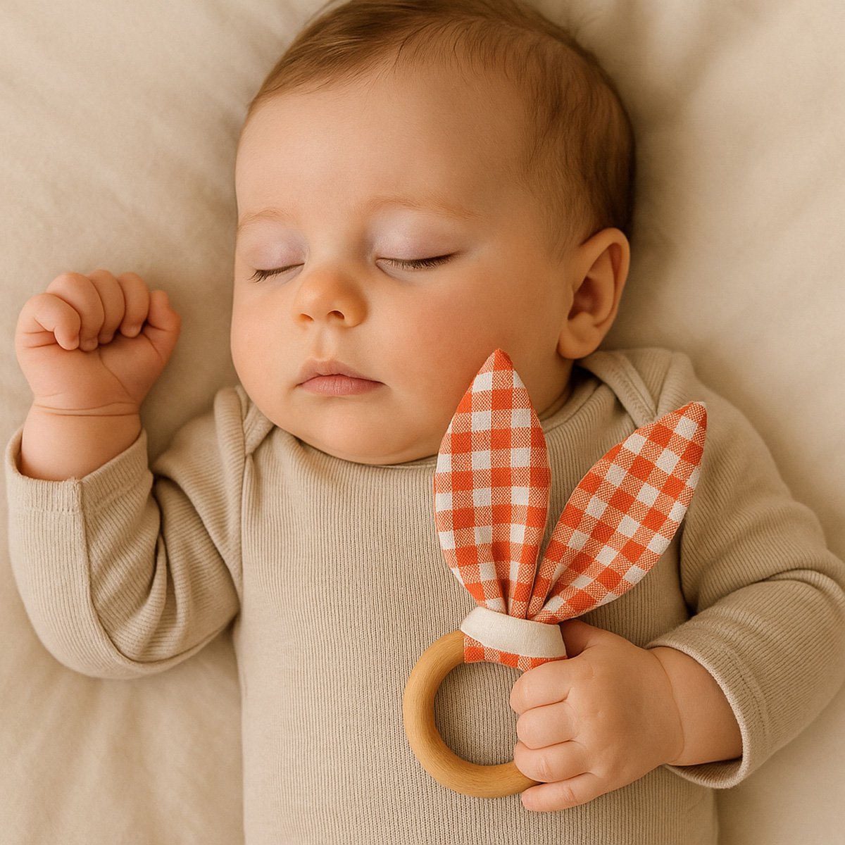 Gingham biologisch katoenen bijtring