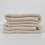 Wieg-/ledikant deken big knit natural