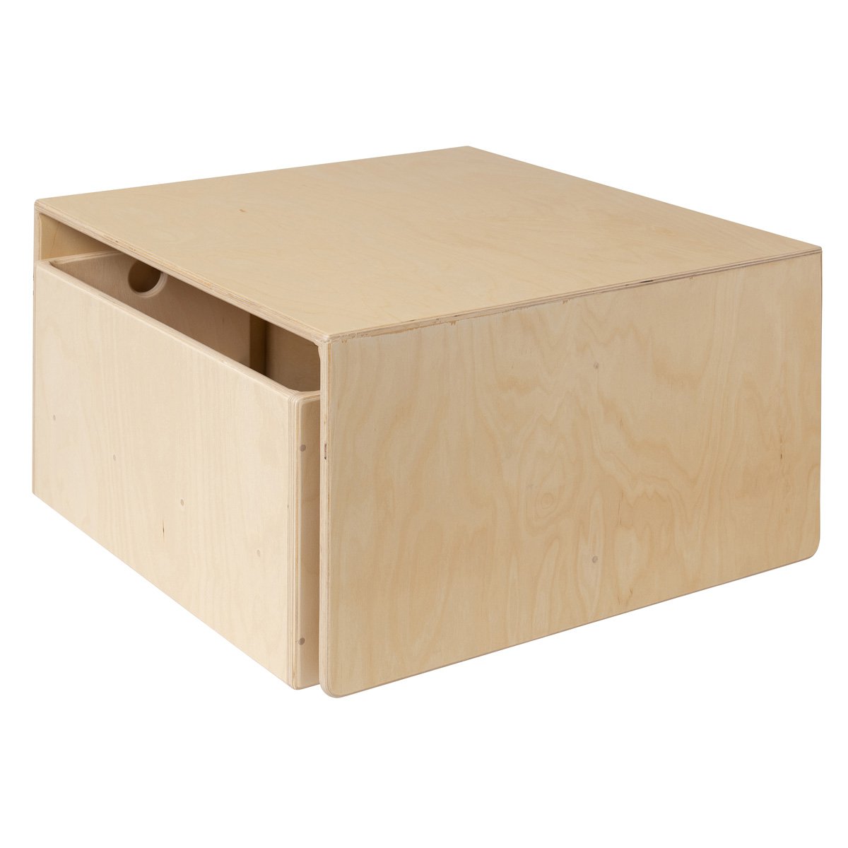 Van Dijk Toys houten kubustafel / kinderbank Naturel - 75x75x40cm (kinderopvang kwaliteit)