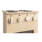 Van Dijk Toys houten speelgoed keuken / keukentje Fornuis - Naturel met wit (Kinderopvang kwaliteit)