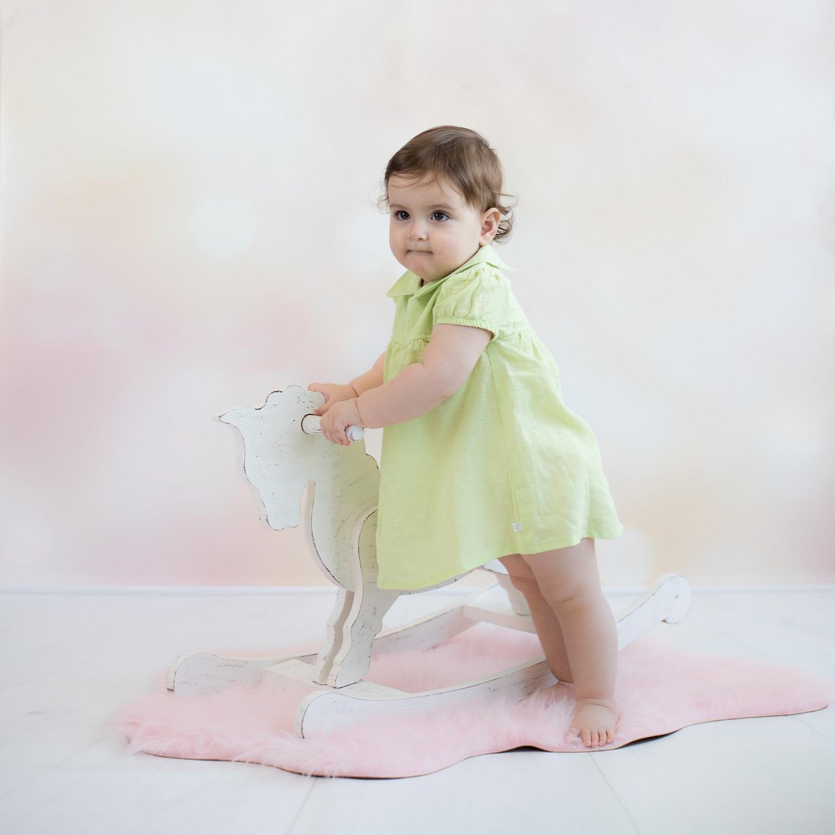 OrganicEra Organic Hemp Dress, Apple Green