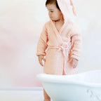 OrganicEra Biologische Mousseline Badjas, 1-2 jaar, Zalm