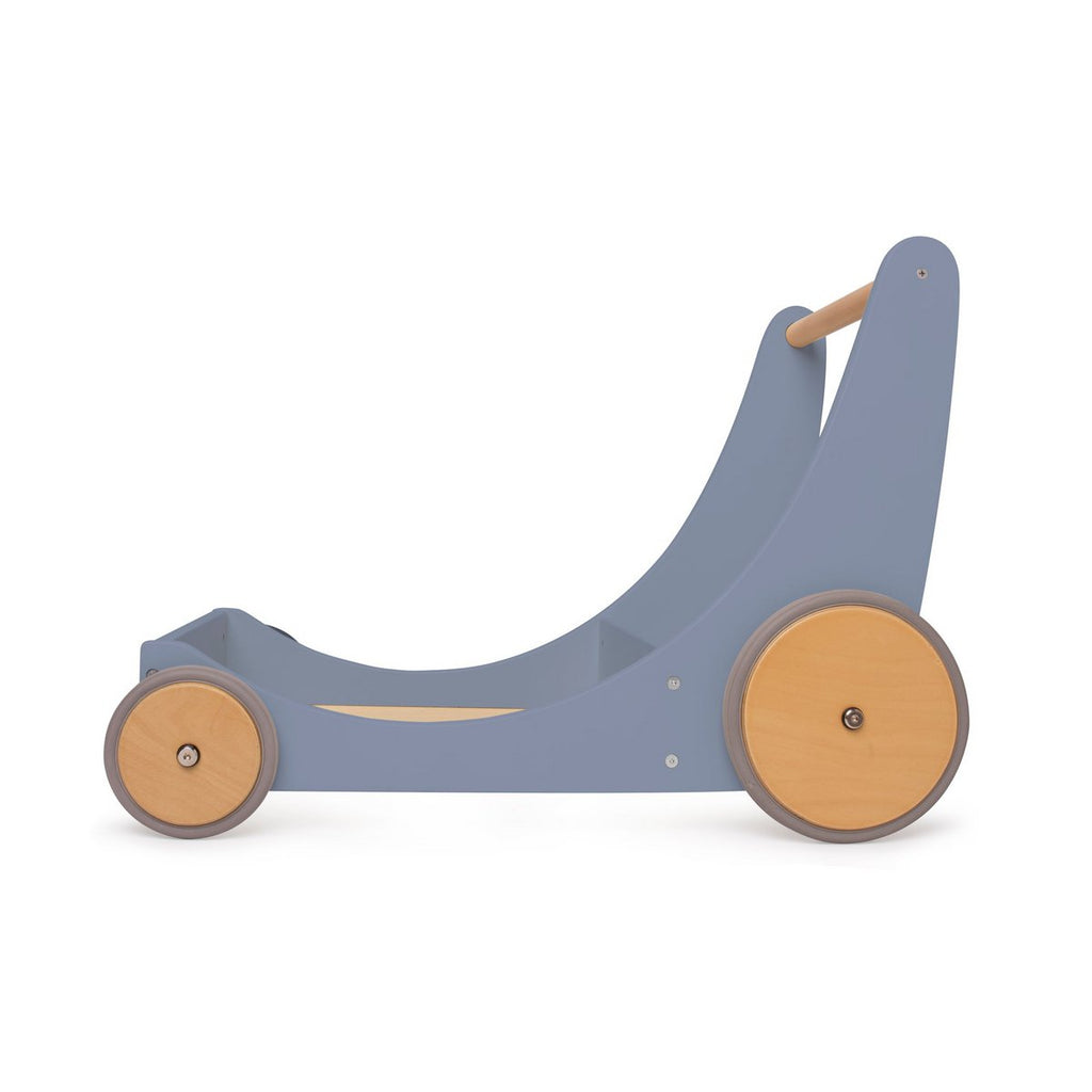 Kinderfeets 2-in-1 houten opbergkar & loopwagen - Slate Blue OP=OP