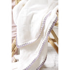 GEHAAKTE GOTS-certificaat mousseline deken