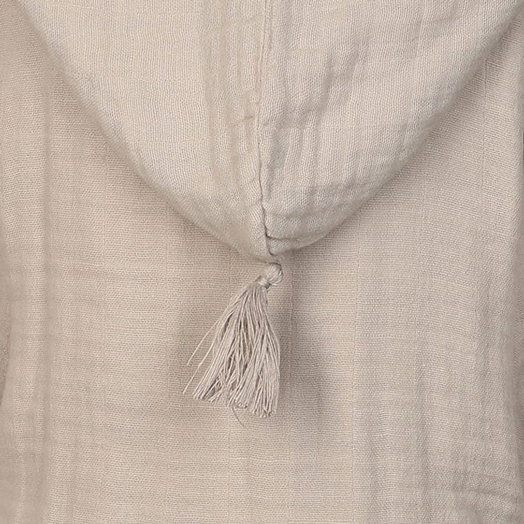 OrganicEra Organic Muslin Baby Bathrobe, 1-2 Years, Grey