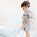 OrganicEra Organic Muslin Baby Bathrobe, 1-2 Years, Grey