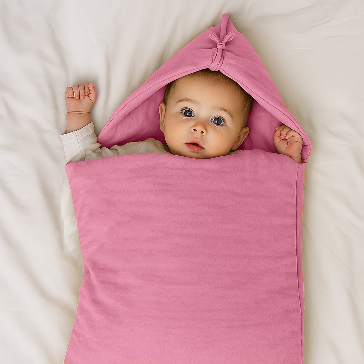 Biologisch katoenen babynestje roze