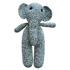 Luna-Leena olifant Max knuffel grijs - biologisch katoen - handgehaakt in Nepal