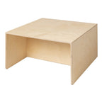 Van Dijk Toys houten kubustafel / kinderbank Naturel - 75x75x40cm (kinderopvang kwaliteit)