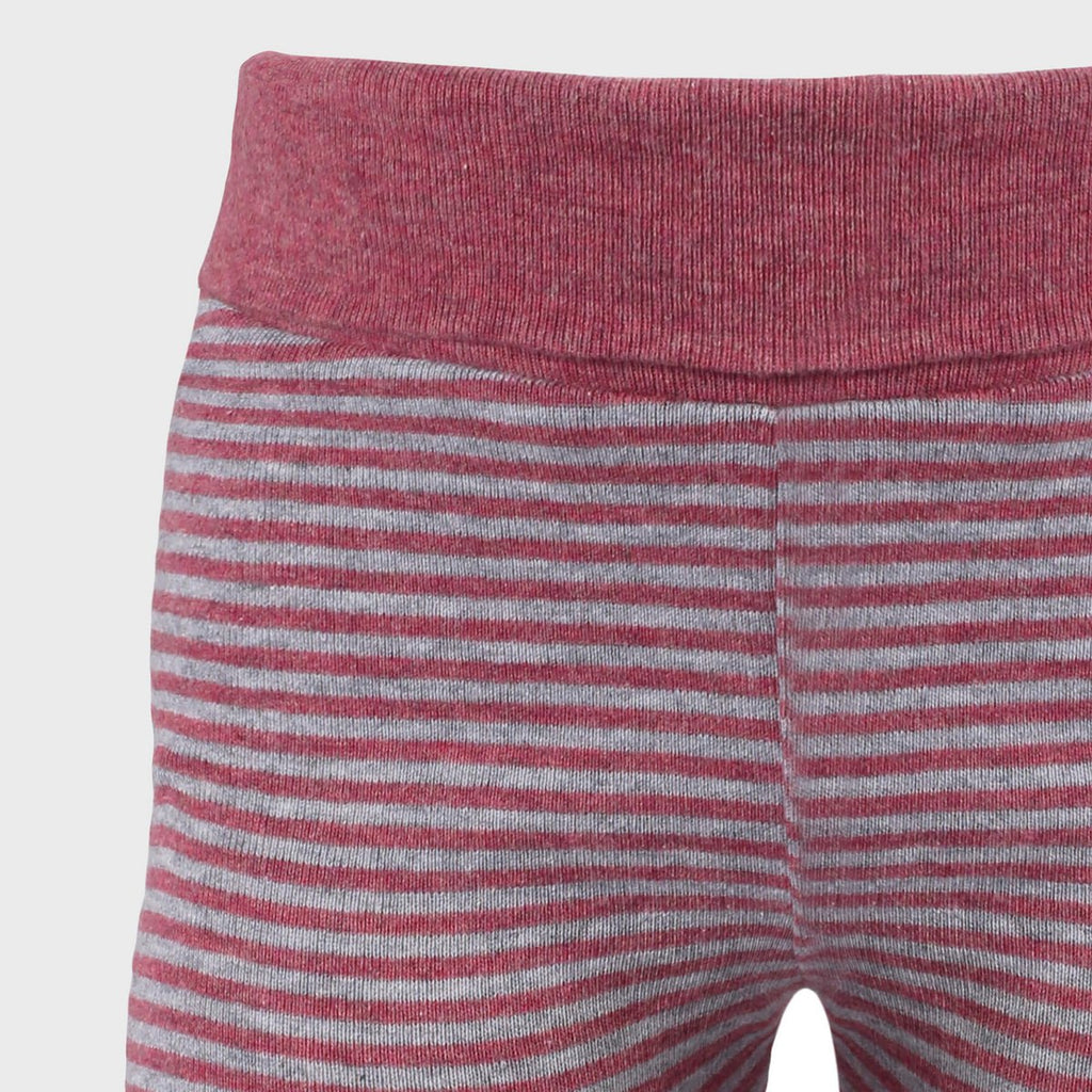 OrganicEra biologische babylegging, bordeaux - grijs gestreept