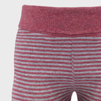 OrganicEra biologische babylegging, bordeaux - grijs gestreept