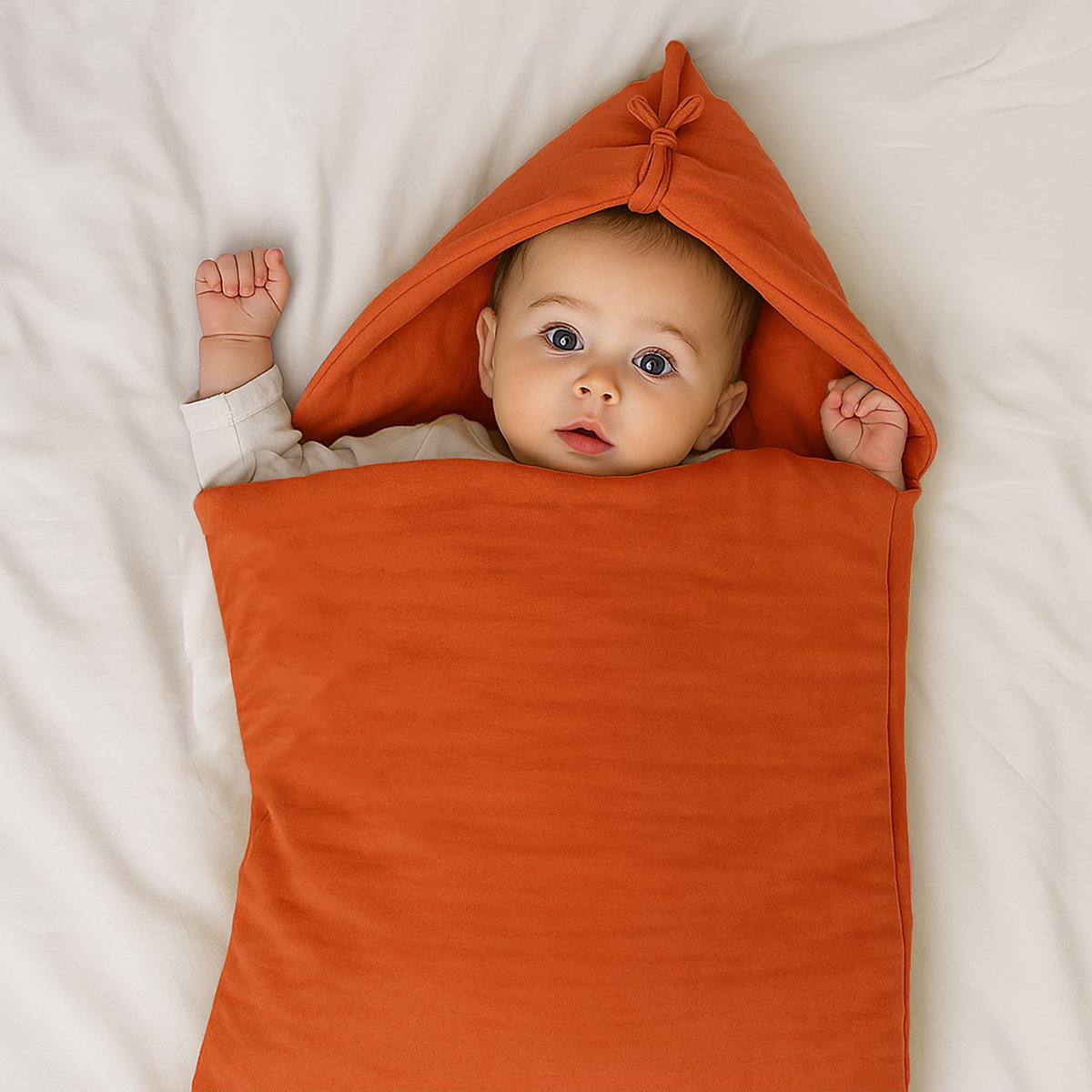 Babynest van biologisch katoen met aardbei