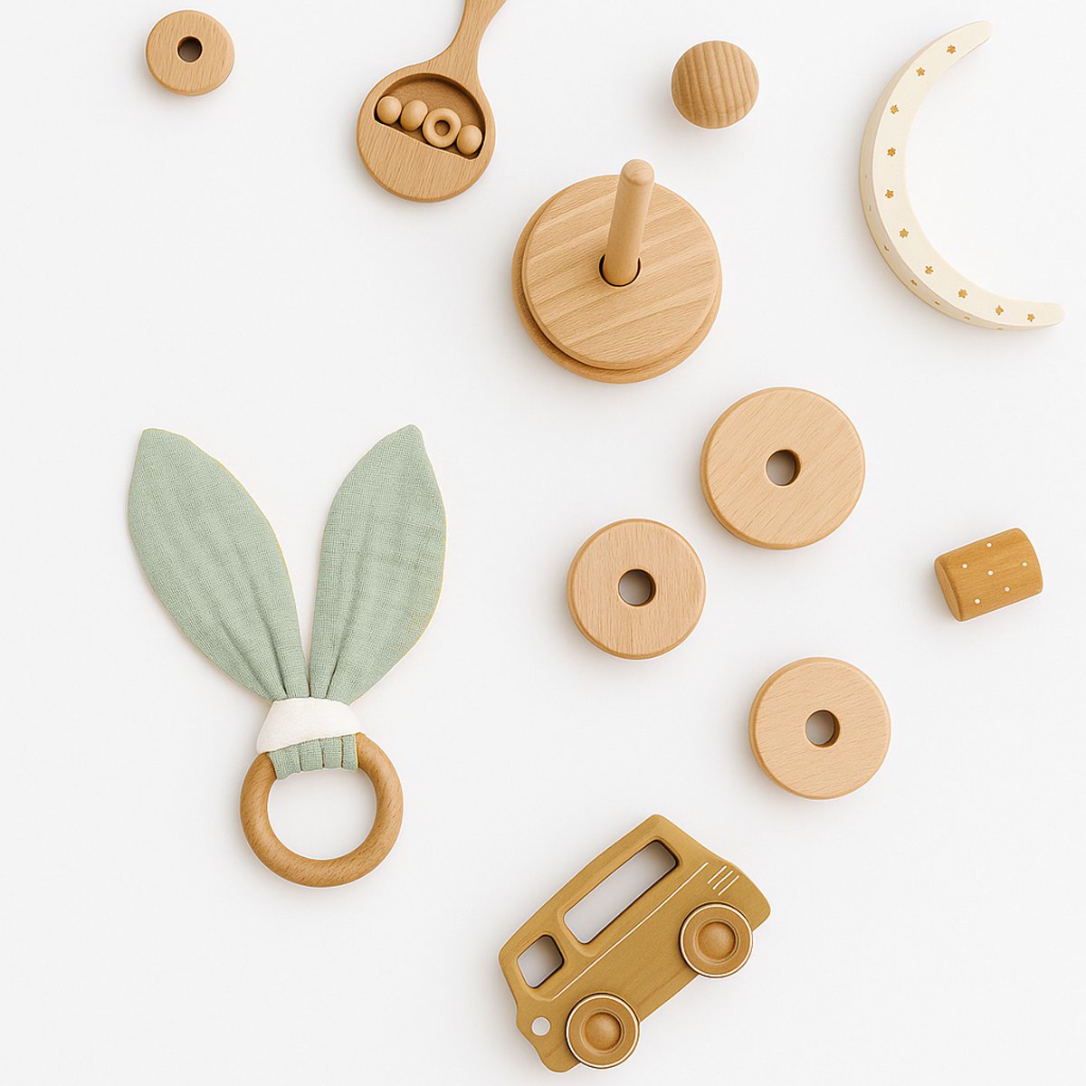 Groene bijtring van biologisch katoen