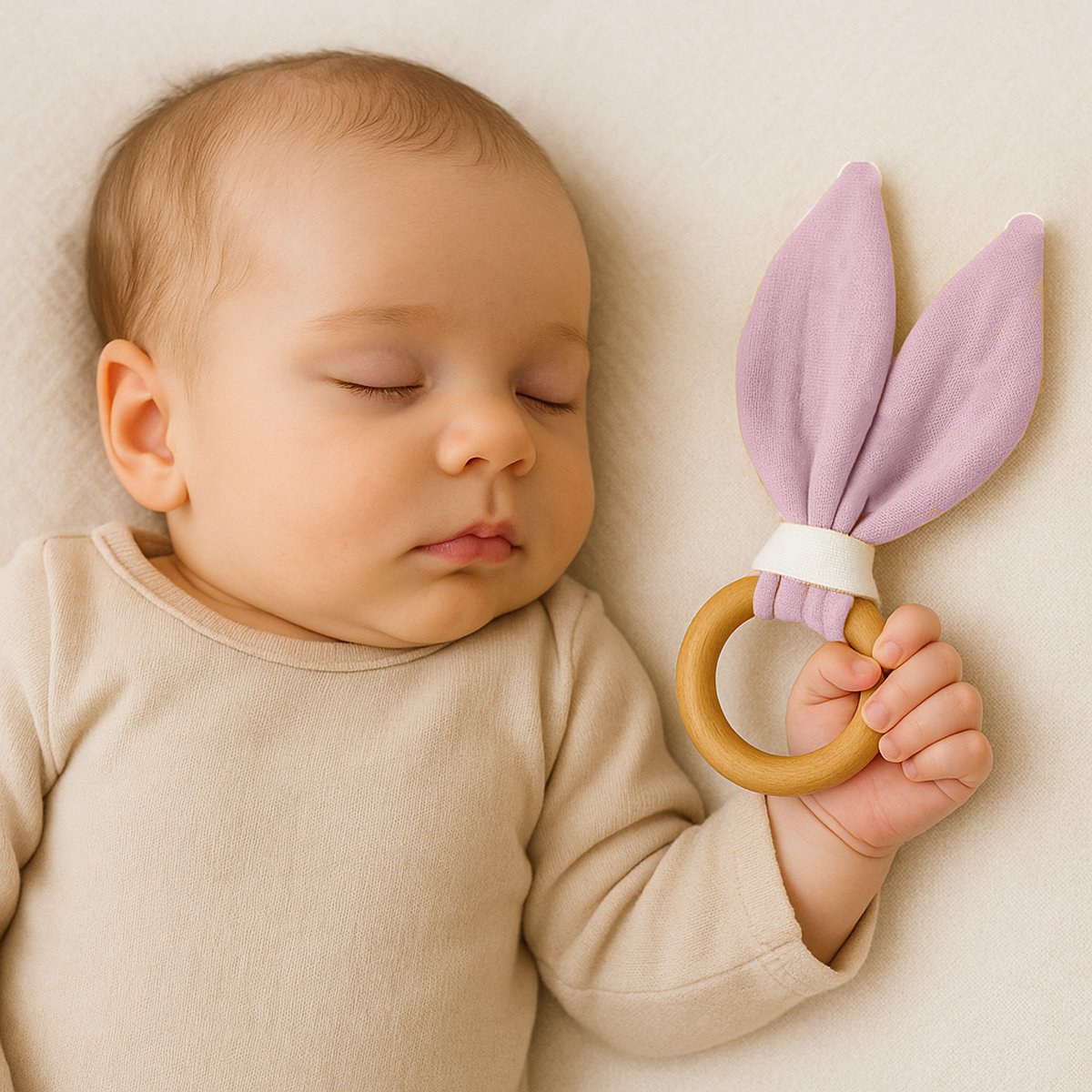 Biologisch Katoen Bijtring Roze