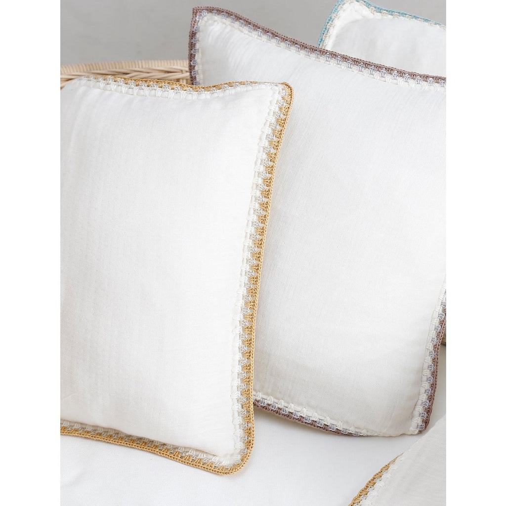 CROCHET GOTS certificaat mousseline kussenhoes 40x40 cm