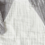 OrganicEra, Organic Muslin Duck Toy, White- Grey